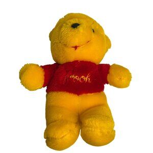 VTG Winnie The Pooh Plush Stuffed Animal Toy Classic Disney Red Shirt Soft Bear